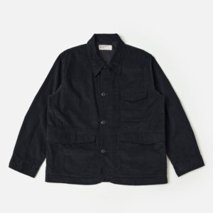 Black Organic Fine Cord Duty Jacket