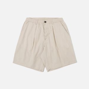 Brown Kennedy Stripe Pleated Track Short