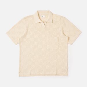 Ecru Fantasy Checkerboard Vacation Polo