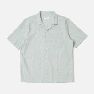 Green Seersucker Road Shirt