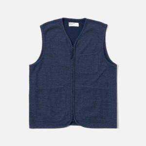 Navy Maiorca Jersey Zip Gilet